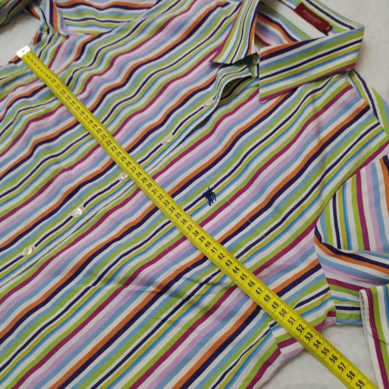 Burberry London Women Shirt Button Striped Cotton Long Sleeve