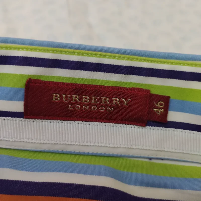 Burberry London Women Shirt Button Striped Cotton Long Sleeve