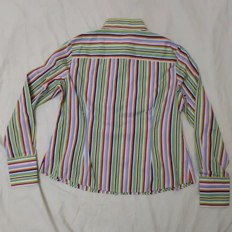 Burberry London Women Shirt Button Striped Cotton Long Sleeve
