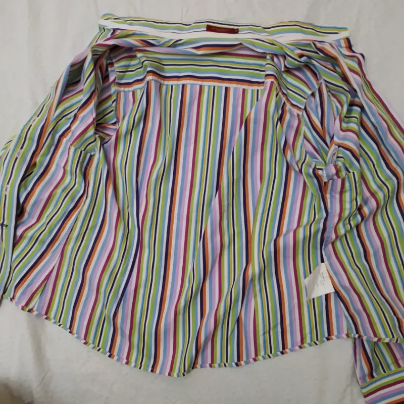 Burberry London Women Shirt Button Striped Cotton Long Sleeve