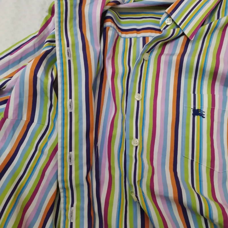 Burberry London Women Shirt Button Striped Cotton Long Sleeve