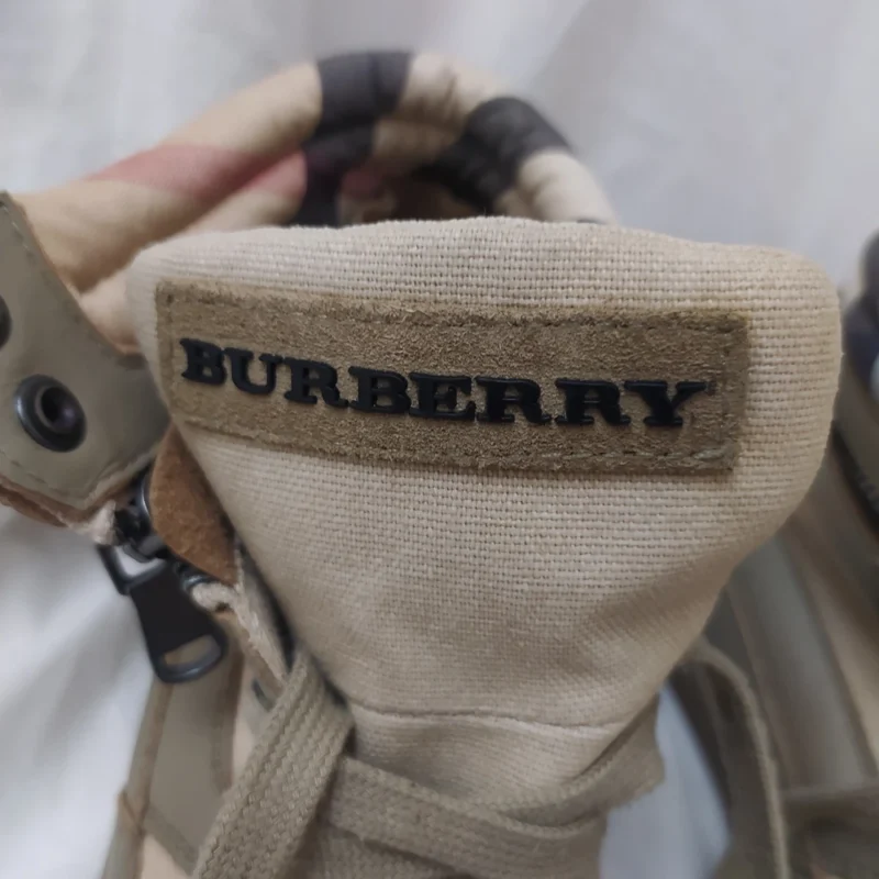 Burberry Boys High Top Sneakers Logo Kids Nova Check Leather