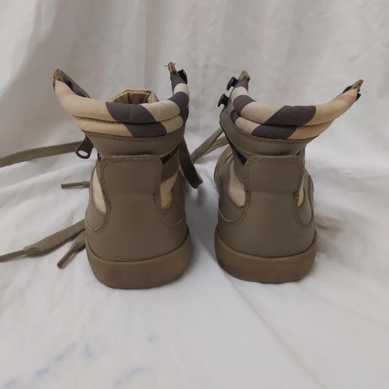 Burberry Boys High Top Sneakers Logo Kids Nova Check Leather