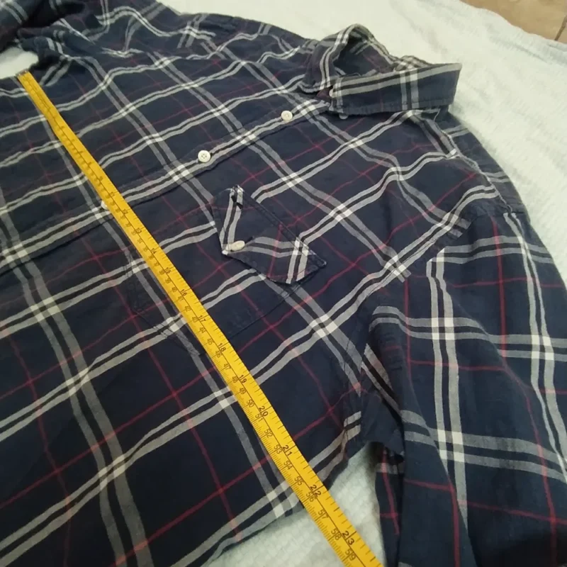 Woolrich Shirt Mens Cotton Button Long Sleeve Large Blue Size L/XL