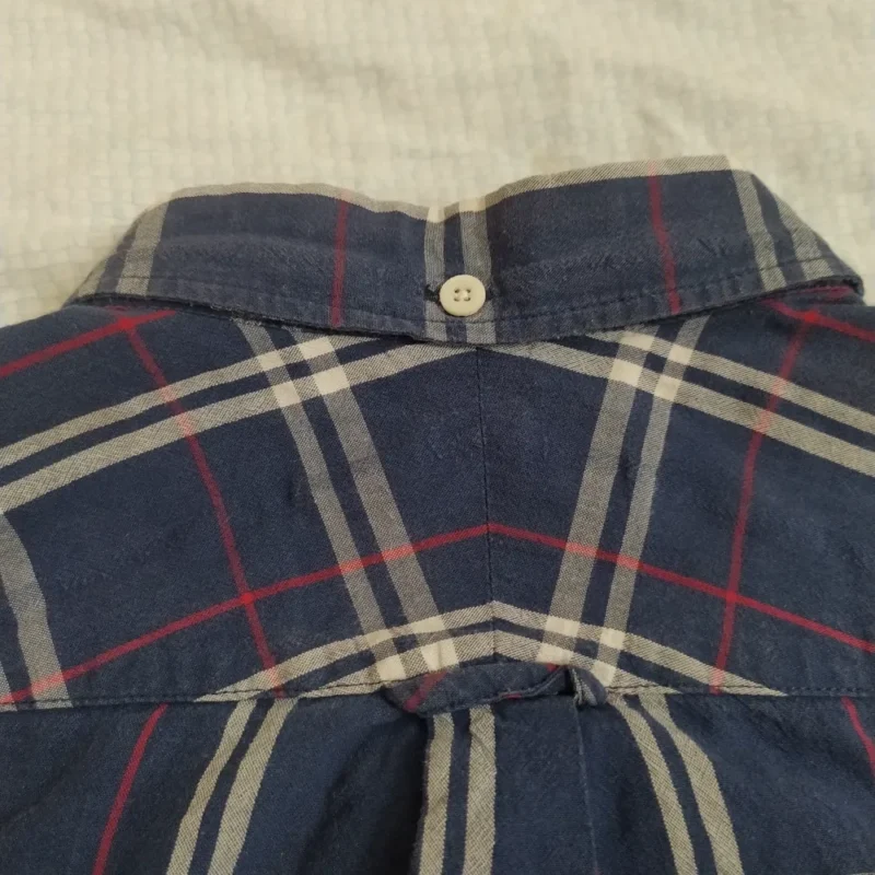 Woolrich Shirt Mens Cotton Button Long Sleeve Large Blue Size L/XL