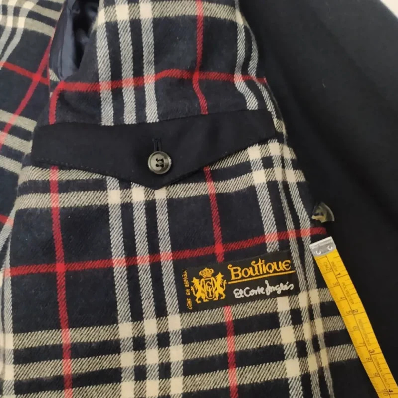 Burberry PeaCoat Jacket Coat Wool Vintage Mens Blue Size 50-L