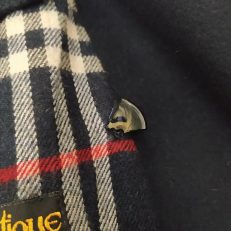 Burberry PeaCoat Jacket Coat Wool Vintage Mens Blue Size 50-L