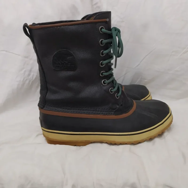 Sorel Premium Waterproof Boots Mens Leather Hand Crafted Natural Rubber 11 US