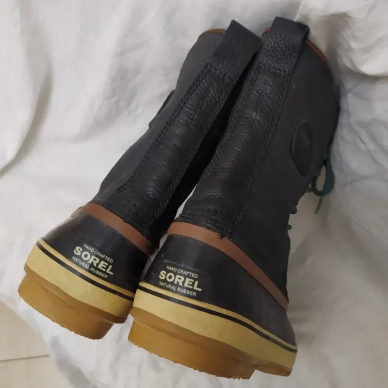 Sorel Premium Waterproof Boots Mens Leather Hand Crafted Natural Rubber 11 US