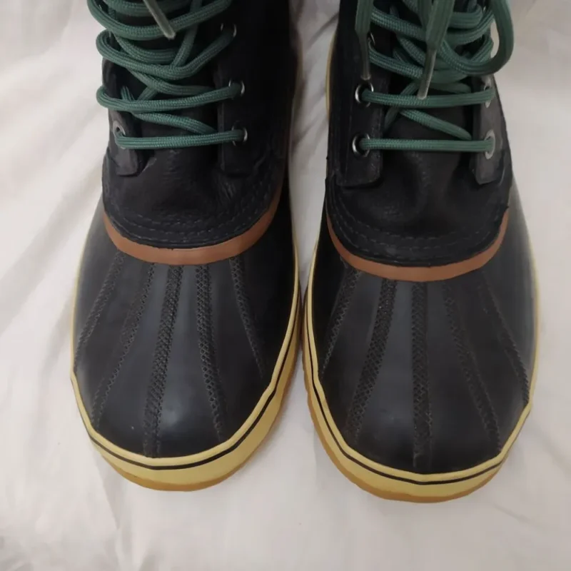 Sorel Premium Waterproof Boots Mens Leather Hand Crafted Natural Rubber 11 US